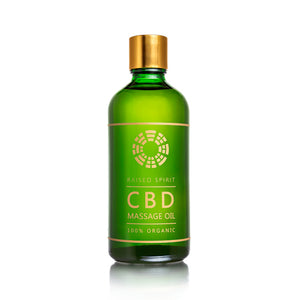 RAISED SPIRIT CBD Massage Oil - 100% Organic, Full Spectrum, 3rd Party Lab Tested. LOVE HEALTH : LOVE HEMP